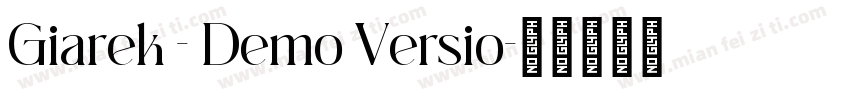 Giarek - Demo Versio字体转换